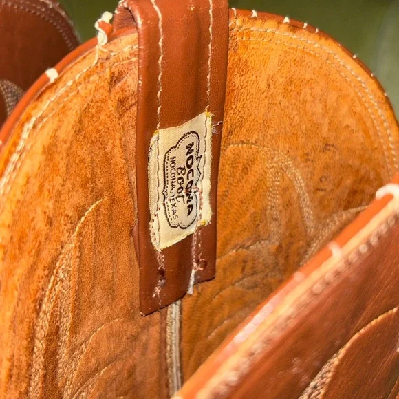 Nocona Men’s 12D Brown Leather Cowboy Western Boots USA Made - Picture 6 of 10